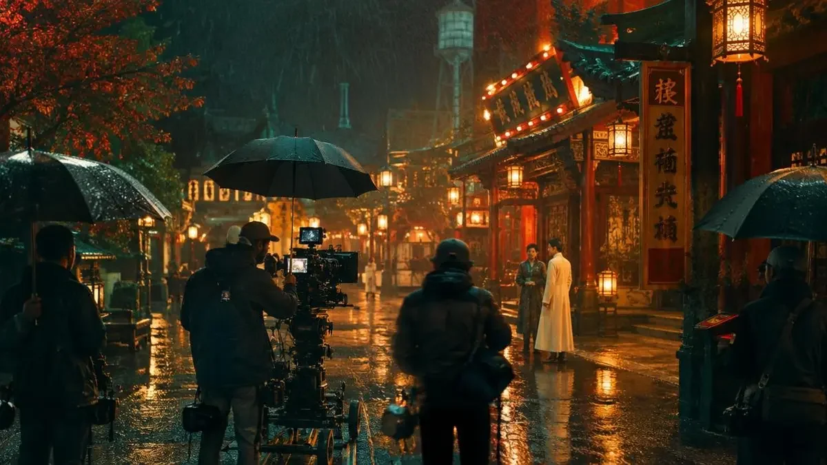 片场花絮:一场雨戏拍了 17 条 - AI片免费幕后花絮 片场花絮:一场雨戏拍了 17 条 幕后花絮配图